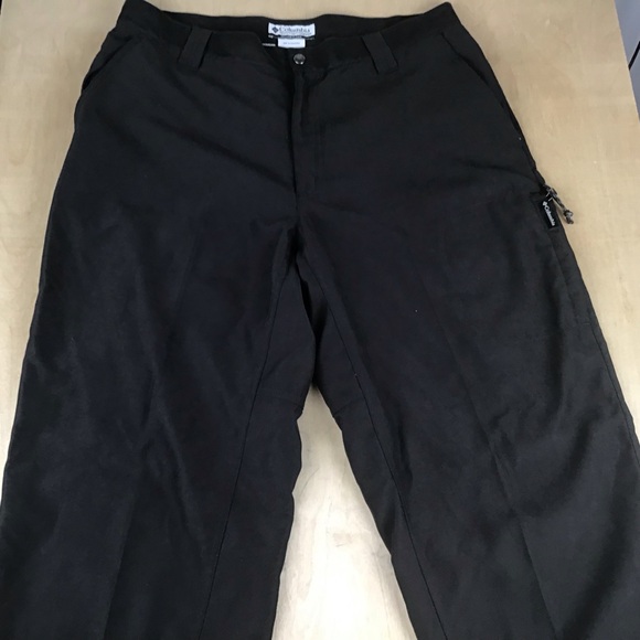 Columbia Mens Outdoor Hiking Pants 36x30 Black Zip Pockets - Picture 1 of 8